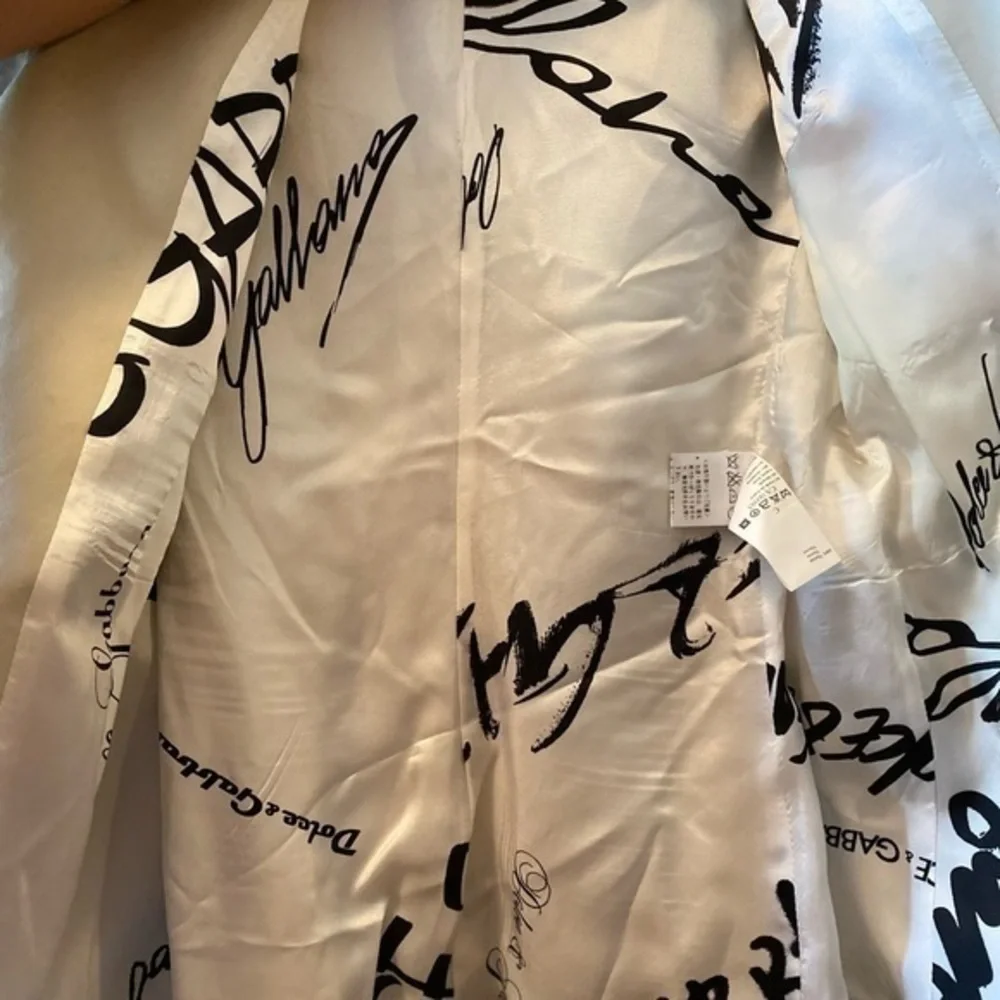 DOLCE & GABBANA Cream Suit Set Cotton Y2K - Picture 10 of 16